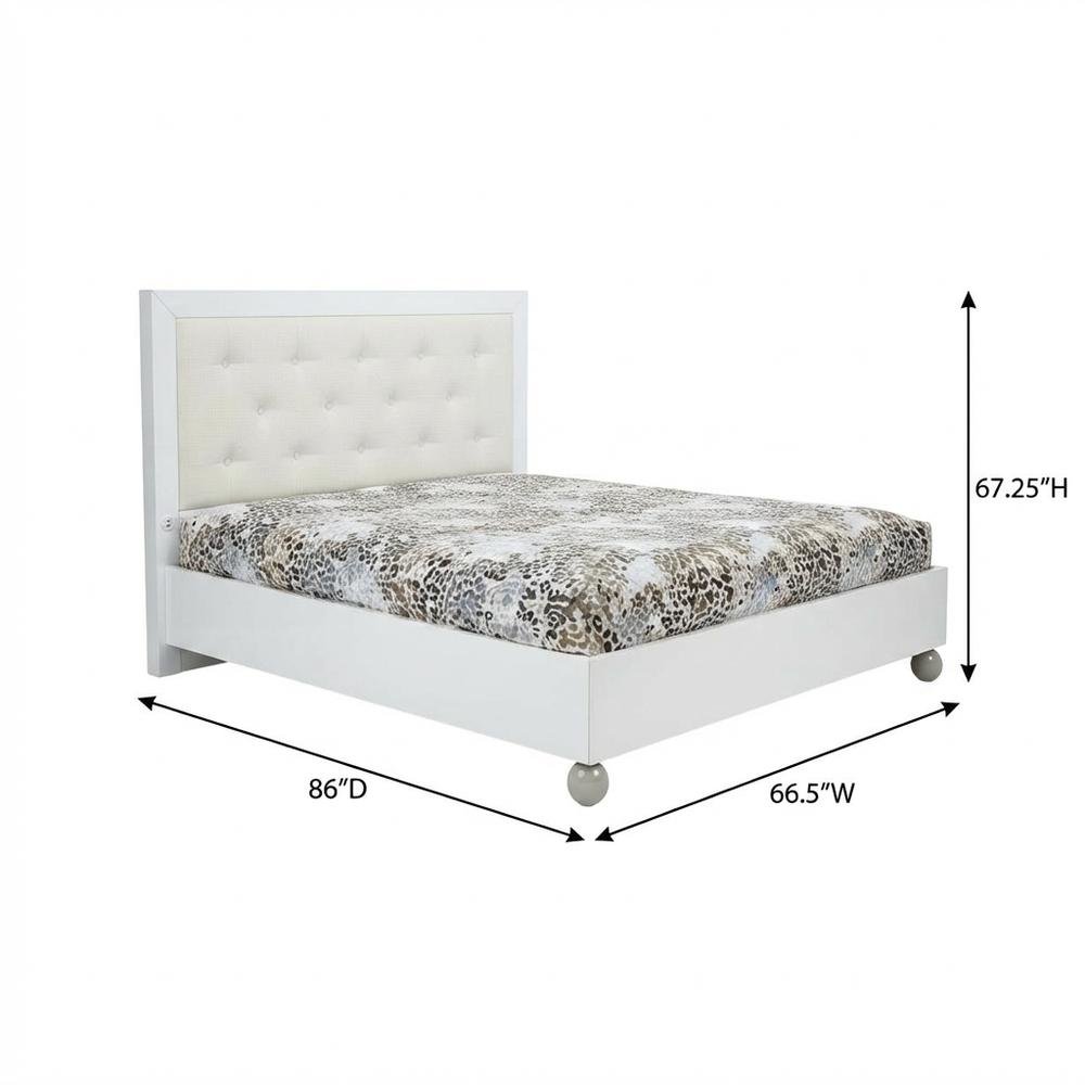 Sky Tower Queen Bed - Cloud White