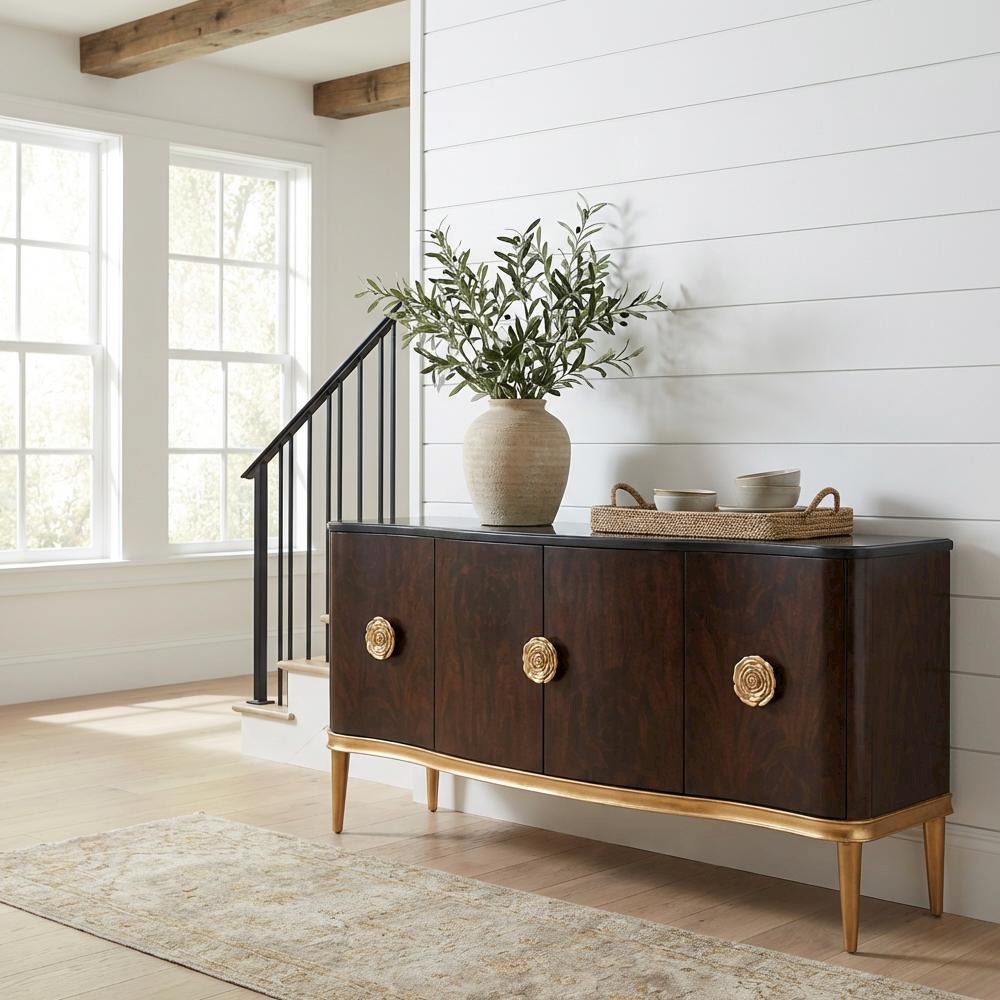 Camellia Field Sideboard - Warm Pecan