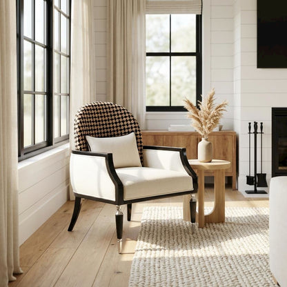 La Francaise Accent Chair - Cafe au Lait/Black