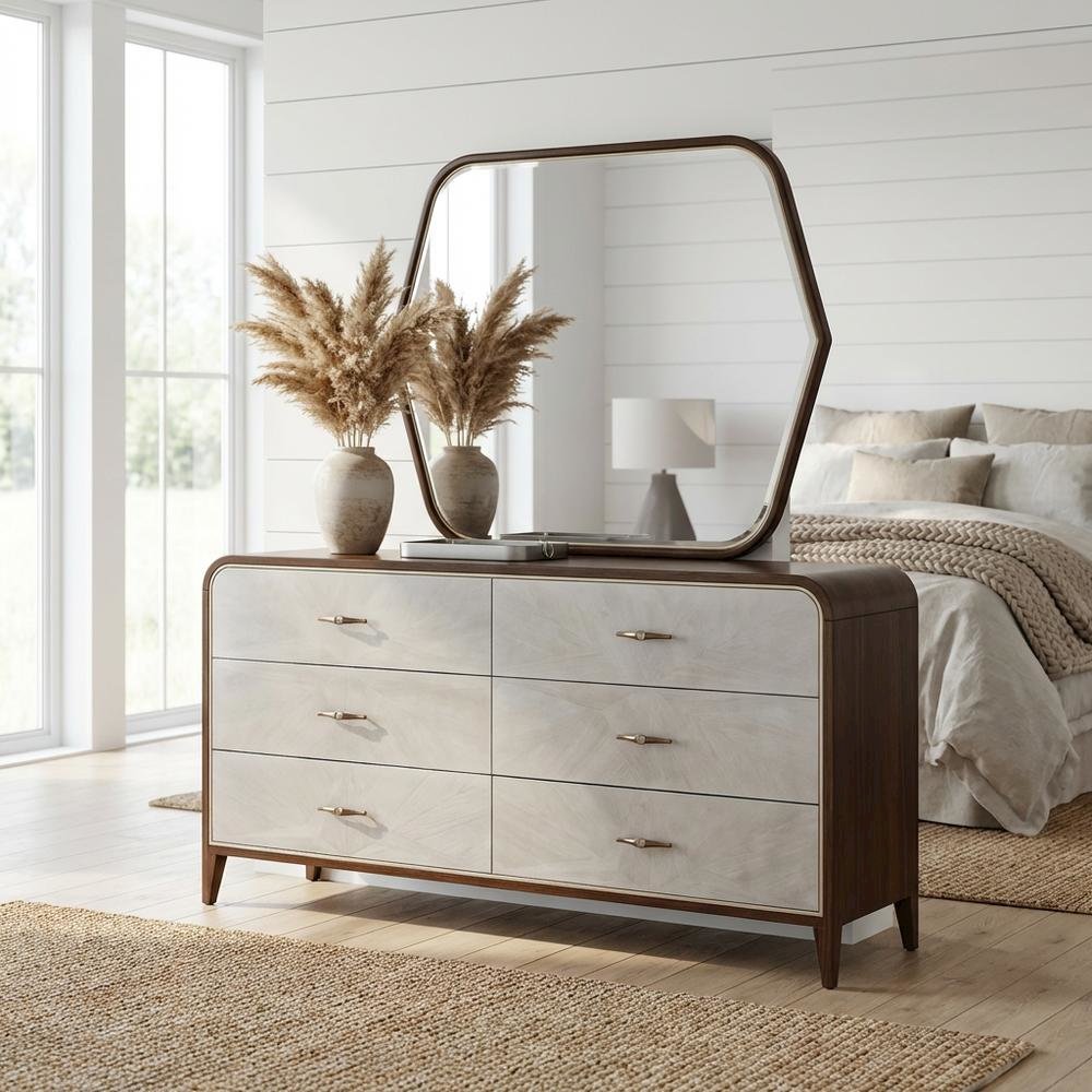 Houston Dresser with Mirror - Walnut