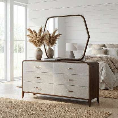 Houston Dresser with Mirror - Walnut
