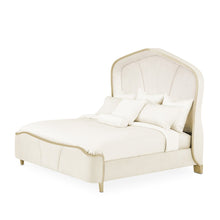 Malibu Crest Eastern King Curved Panel Bed - Chardonnay