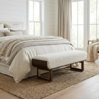 West Kensington Accent Bench - Cream Puff/Medium Espresso