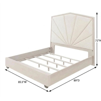 Fantosini King Tufted Panel Bed - Silver Mist