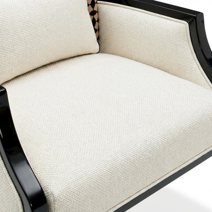 La Francaise Accent Chair - Cafe au Lait/Black
