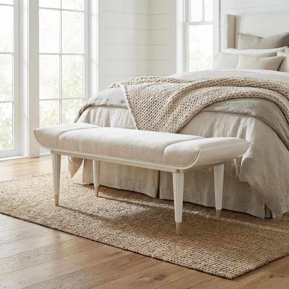 La Marisia Accent Bench - Tranquil/Creamy Pearl