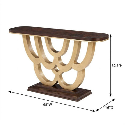 Camellia Field Console Table - Warm Pecan