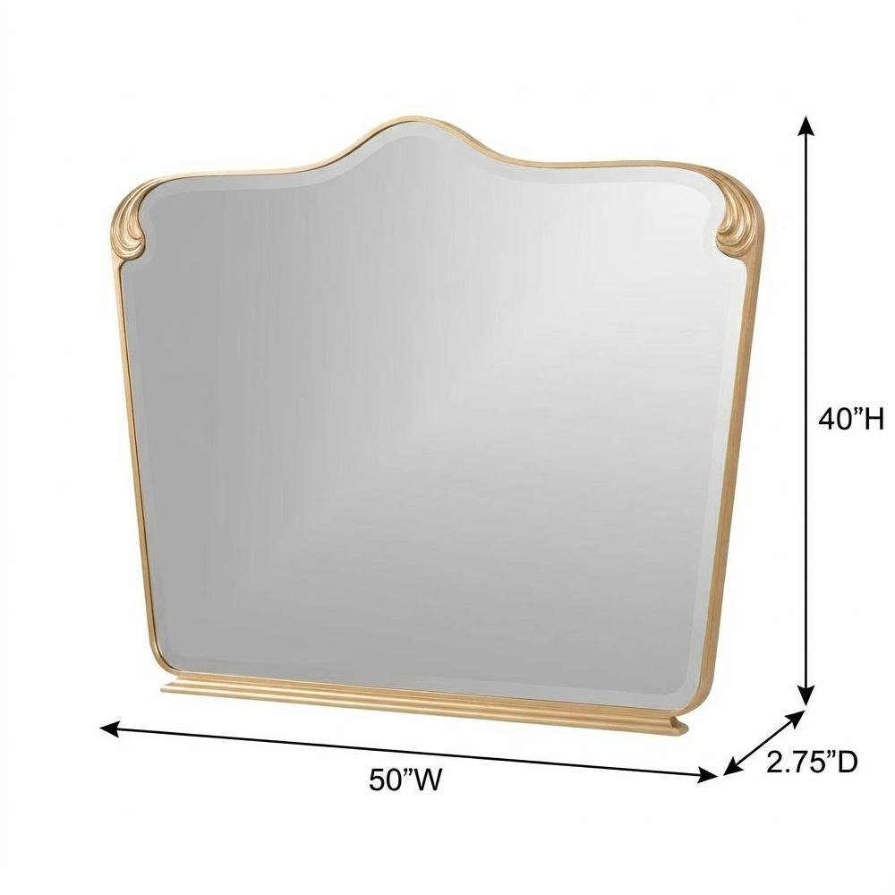 Camellia Field Dresser Mirror - Warm Pecan