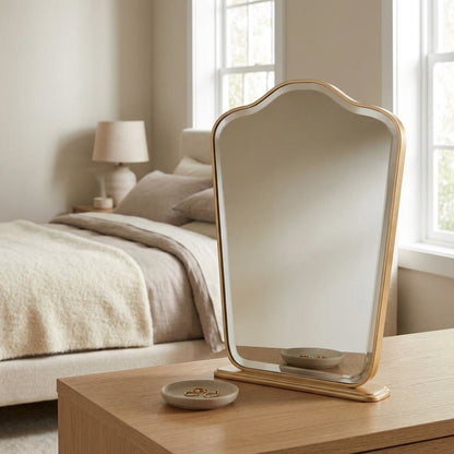 Camellia Field Vanity Mirror - Antique Gold