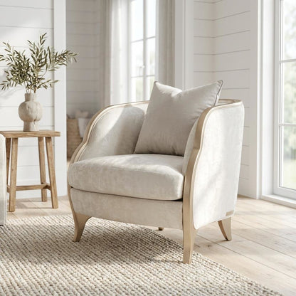 Malibu Crest Accent Chair - Cloud White/Chardonnay