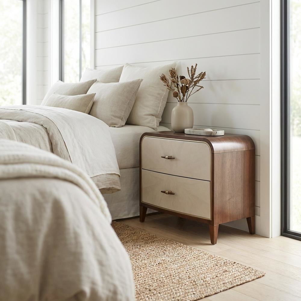 Houston 2-Drawer Nightstand - Walnut
