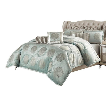 Regent 9-Piece Queen Comforter Set - Ice Blue