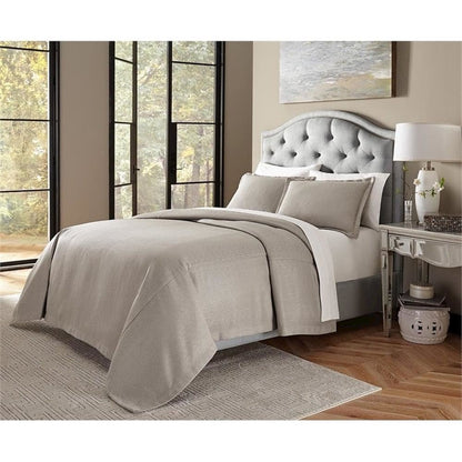 Port Orleans 3-Piece Queen Bed Throw/Coverlet Set - Gray