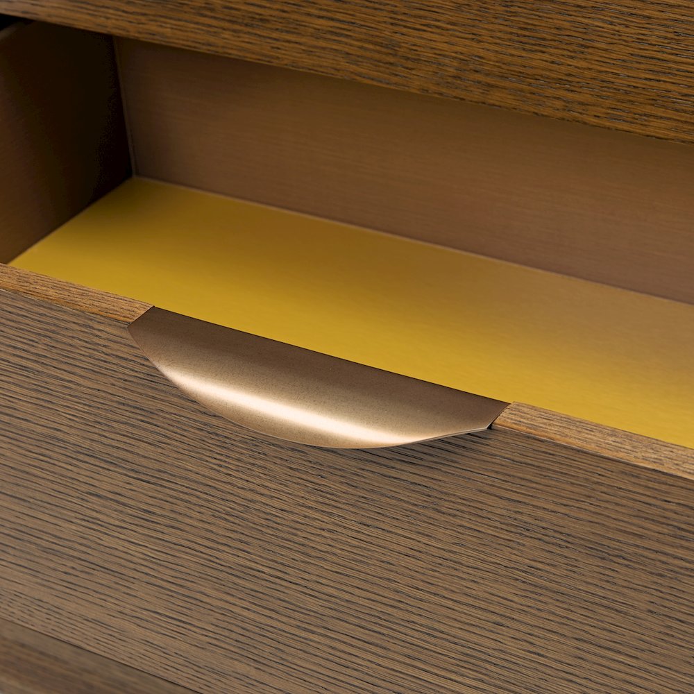 Portrait Dresser with LED Lights - Sienna Brown