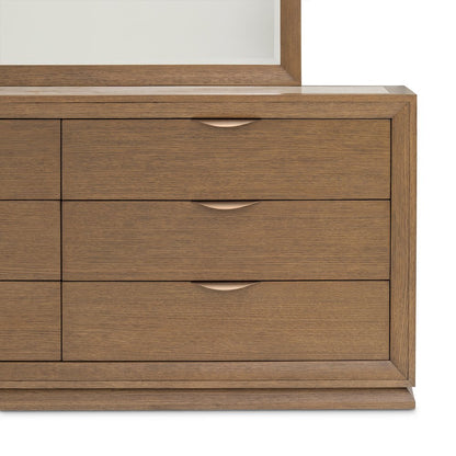 Portrait Dresser with LED Lights - Sienna Brown