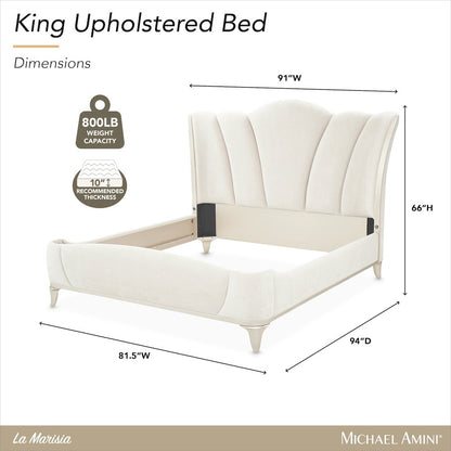 La Marisia Cal. King Upholstered Bed - Tranquil/Champagne Gold