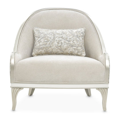 La Marisia Chenille Accent Chair - Tranquil/Light Champagne