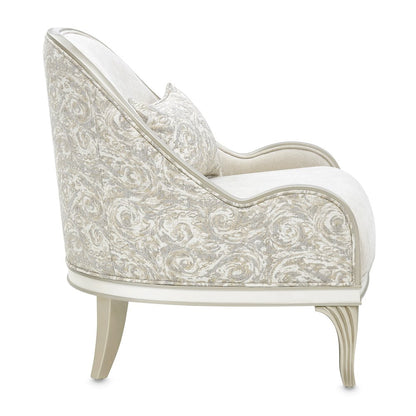 La Marisia Chenille Accent Chair - Tranquil/Light Champagne