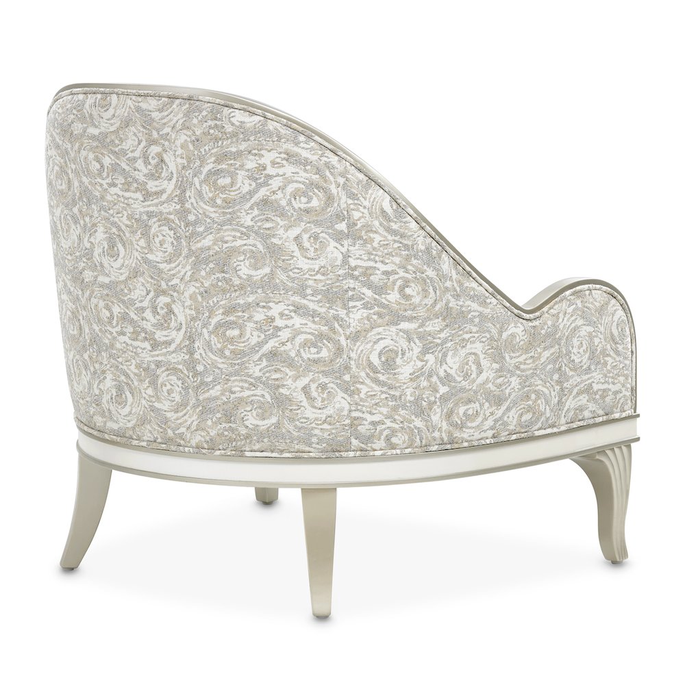 La Marisia Chenille Accent Chair - Tranquil/Light Champagne