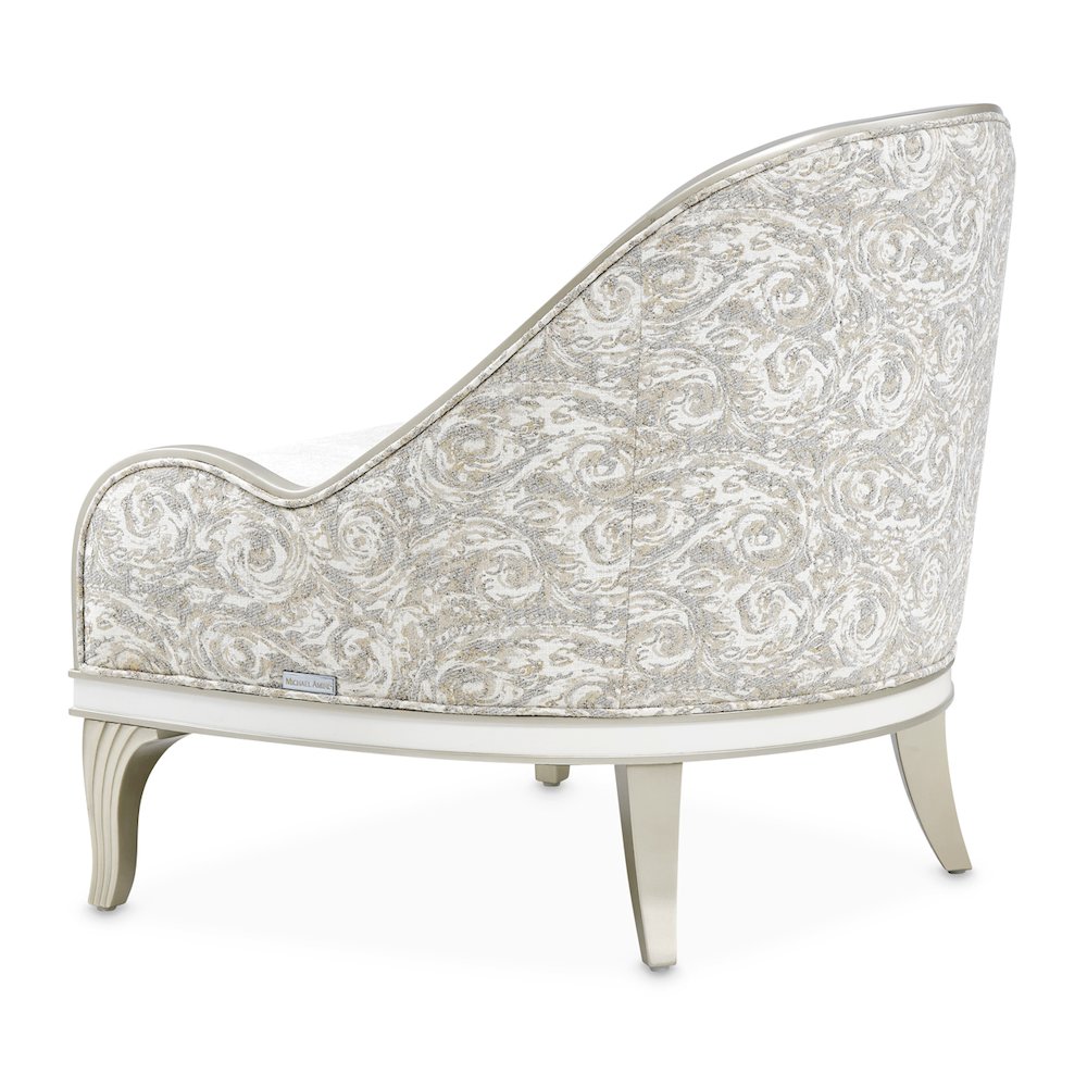 La Marisia Chenille Accent Chair - Tranquil/Light Champagne