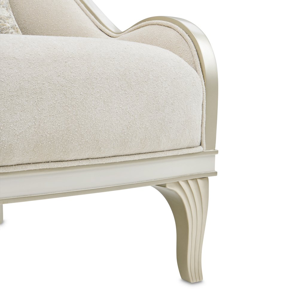 La Marisia Chenille Accent Chair - Tranquil/Light Champagne