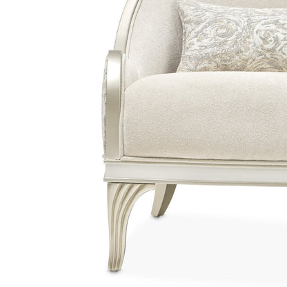 La Marisia Chenille Accent Chair - Tranquil/Light Champagne