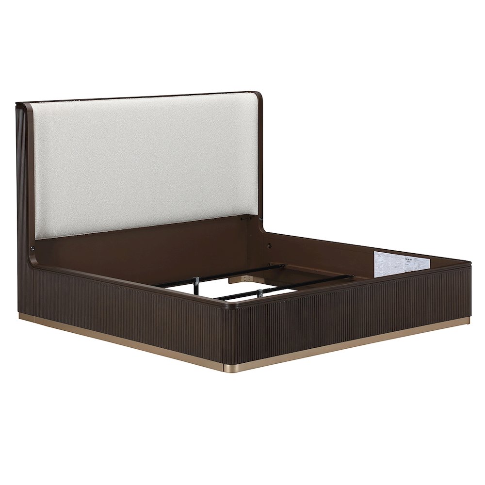 West Kensington Queen Bed - Buff/Medium Espresso