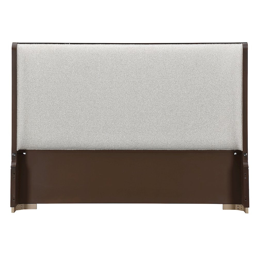 West Kensington Queen Bed - Buff/Medium Espresso