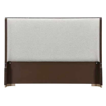 West Kensington Cal. King Bed - Buff/Medium Espresso