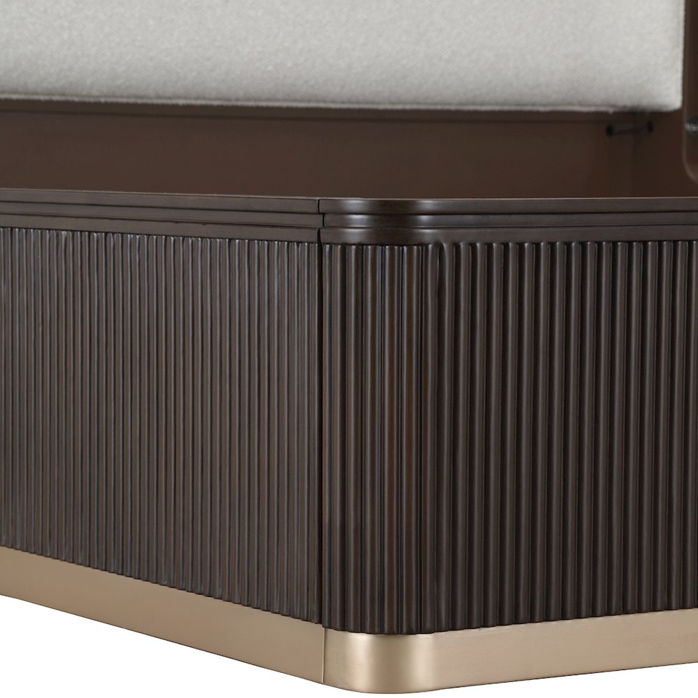 West Kensington Cal. King Bed - Buff/Medium Espresso