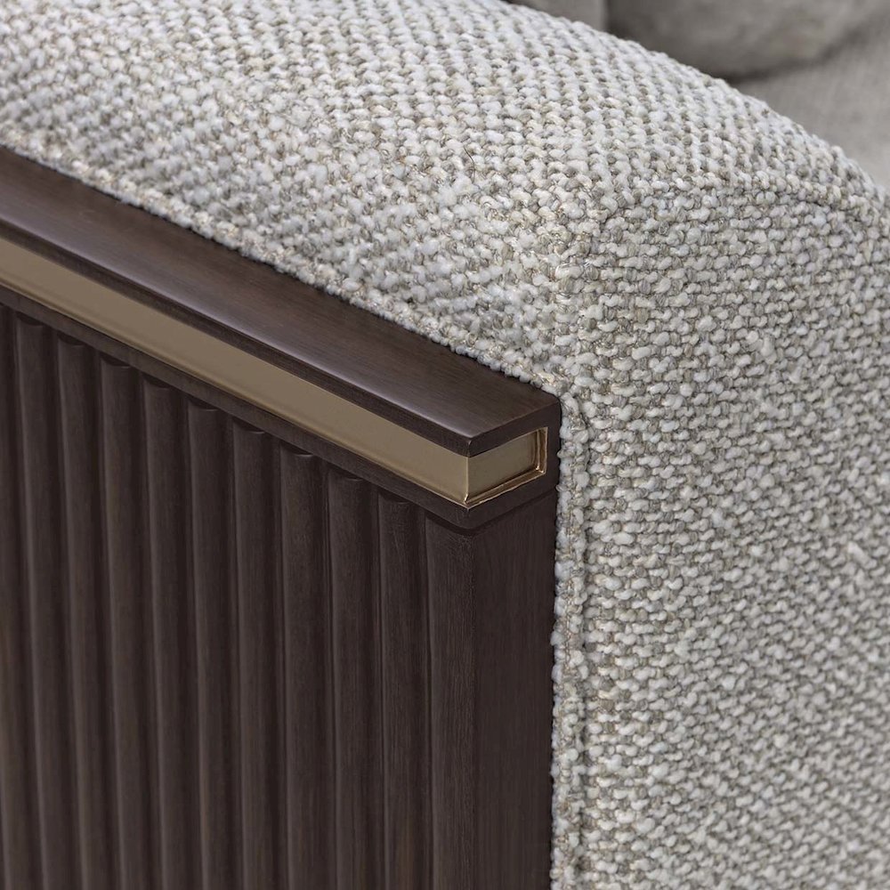 West Kensington Loveseat - Buff/Medium Espresso