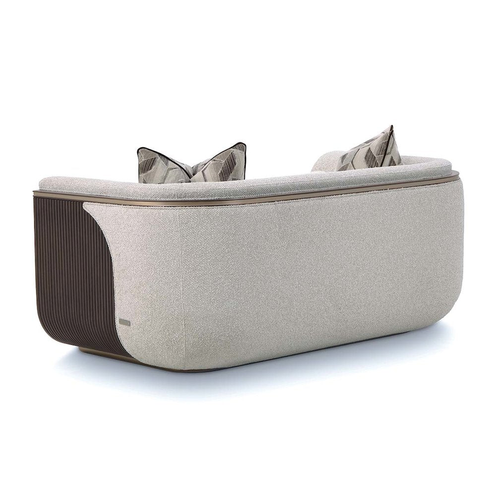West Kensington Loveseat - Buff/Medium Espresso