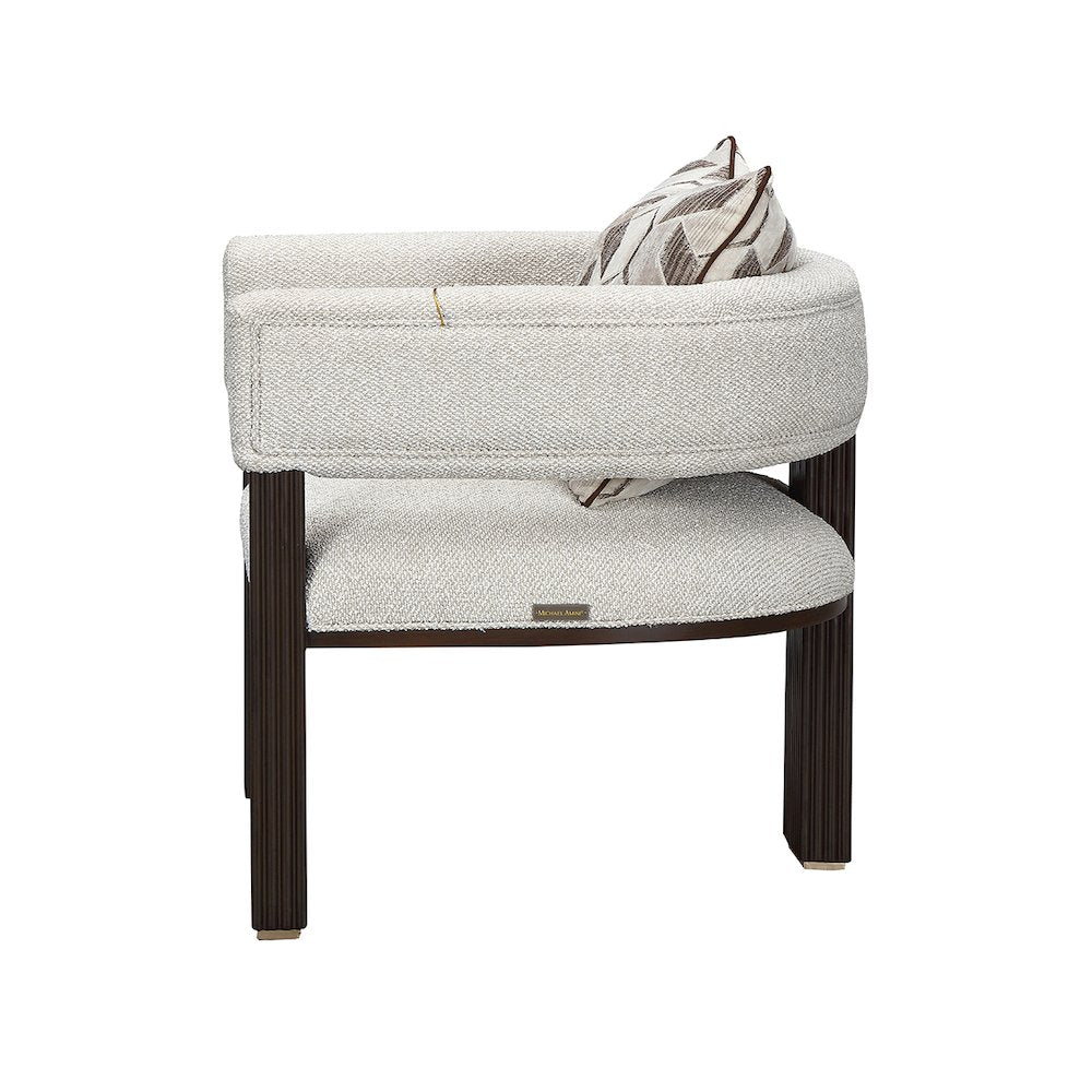 West Kensington Accent Chair - Buff/Medium Espresso