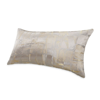 GLAMtastic Ferrara 13"x24" Oblong Pillow, Set of 2 - Platinum