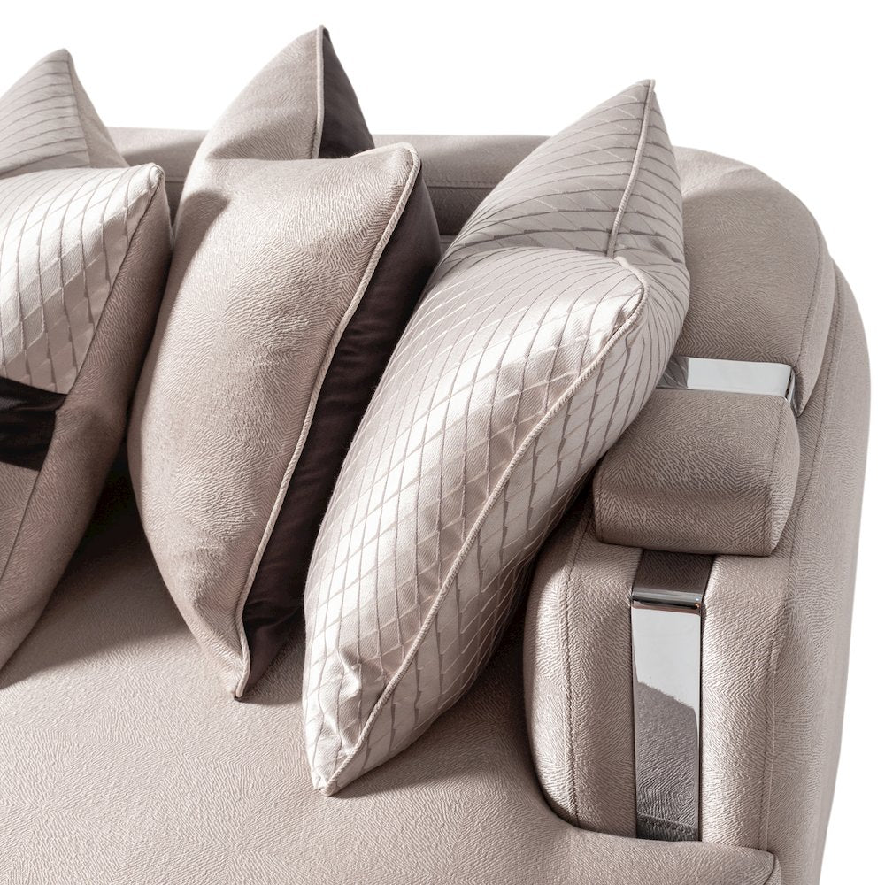 Carmela Mansion Sofa - Zinc/Silver