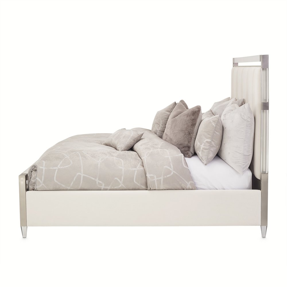 Penthouse Queen Short Panel Bed - Ash Gray