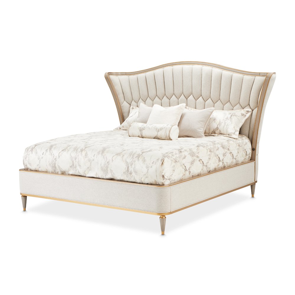 St. Charles Queen Upholstered Bed - Dove Gray