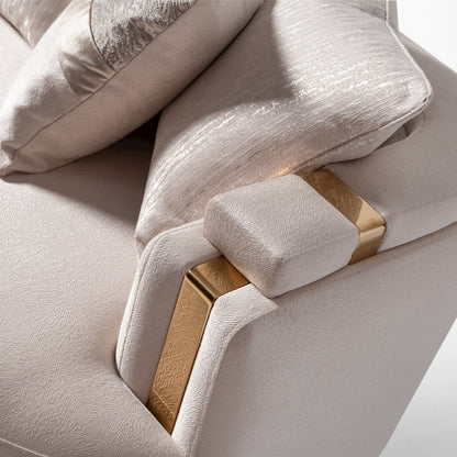 Carmela Sofa - Almond/Gold