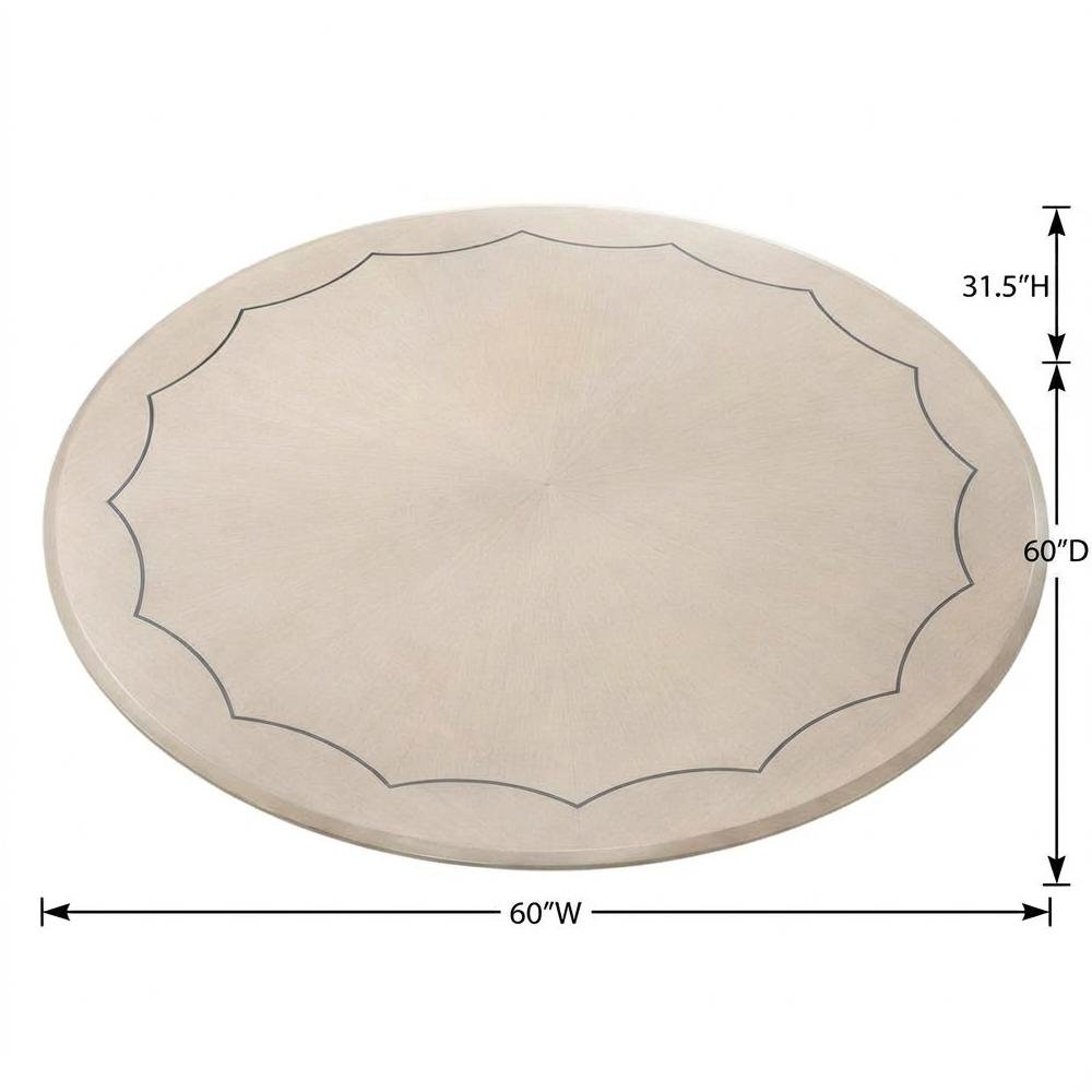 Fantosini Round Dining Table - Silver