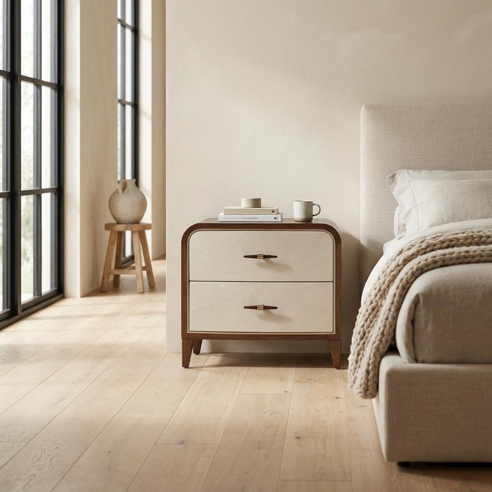 Houston 2-Drawer Nightstand - Walnut