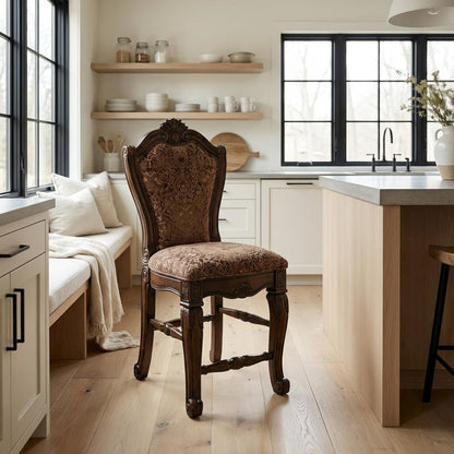 Windsor Court Counter Height Chair - Vintage Fruitwood Set of 2