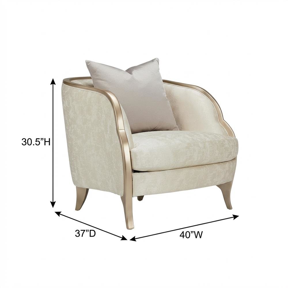 Malibu Crest Accent Chair - Cloud White/Chardonnay