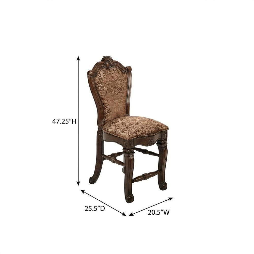 Windsor Court Counter Height Chair - Vintage Fruitwood Set of 2