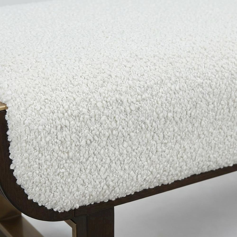 West Kensington Accent Bench - Cream Puff/Medium Espresso