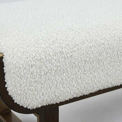 West Kensington Accent Bench - Cream Puff/Medium Espresso