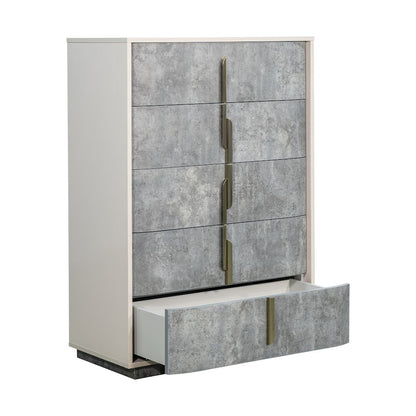 Pavira 5-Drawer Chest - Stone