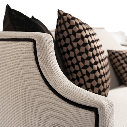 La Francaise Mansion Sofa - Cafe au Lait/Black