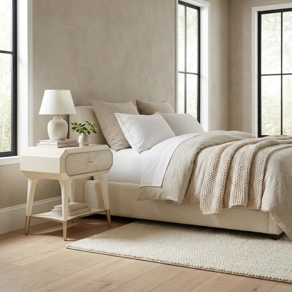 La Rachelle 1-Drawer Nightstand - Champagne