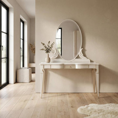 La Marisia Vanity with Mirror - Creamy Pearl