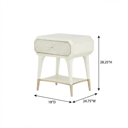 La Rachelle 1-Drawer Nightstand - Champagne